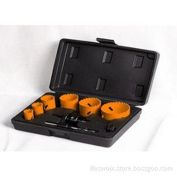stainless steel 9PC HSS Bimetal Hole Saw for vertical drill